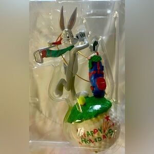 Looney Tunes Bugs Bunny Christmas Ornament Golf Vintage 1997 Warner Bros Cartoon